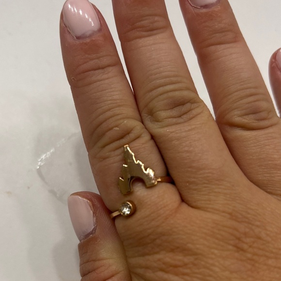 Disney Jewelry - Rose Gold Disney Castle Ring with Gemstone